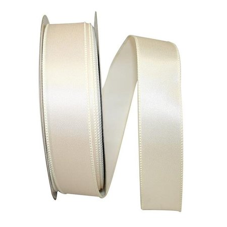 RELIANT RIBBON Reliant Ribbon 92575W-810-09K Satin Value Wired Edge Ribbon - Ivory - 1.5 in. x 50 yards 92575W-810-09K